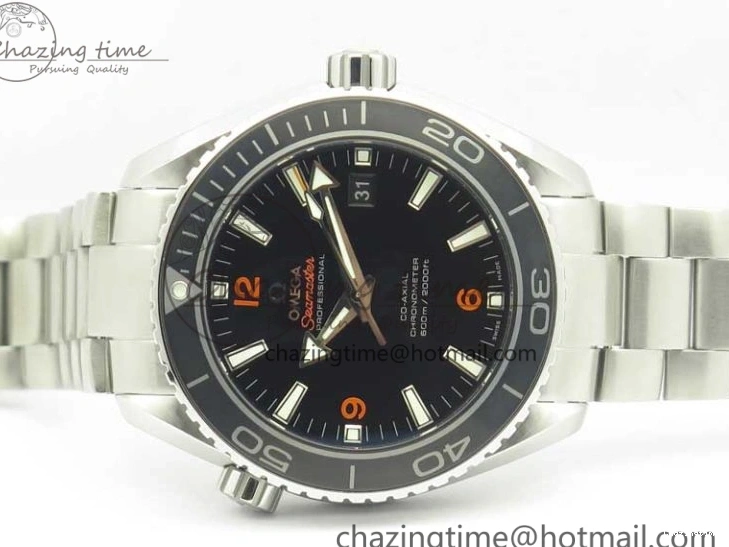 0117 Durable Planet Ocean Professional Ceramic Bezel 45.5mm 1:1 VSF Best Edition Orange Markers on SS Bracelet A8500 Super Clone 8052